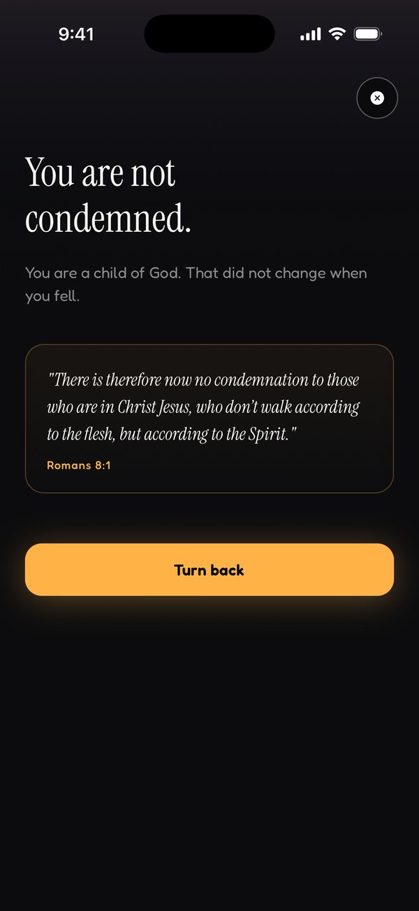 Grace: you are not condemned